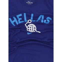 2024 Griekenland Basketbal Tee Diep Blauw