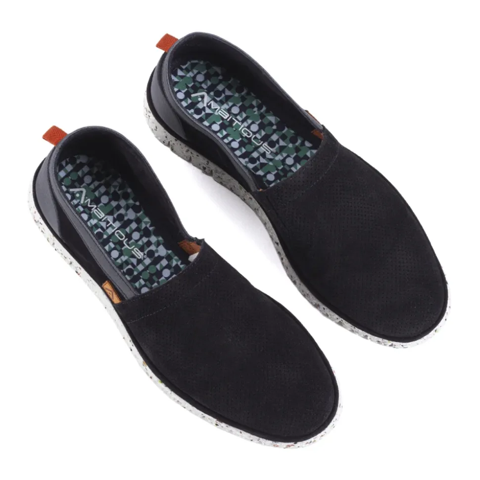 Amber Perforated Suede Slip-On
