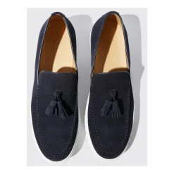 Amedeo Blauwe Suède Loafers