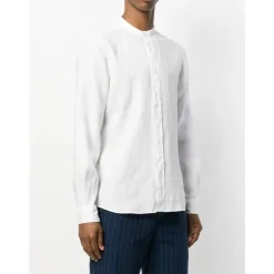 Band Collar Linnen Shirt