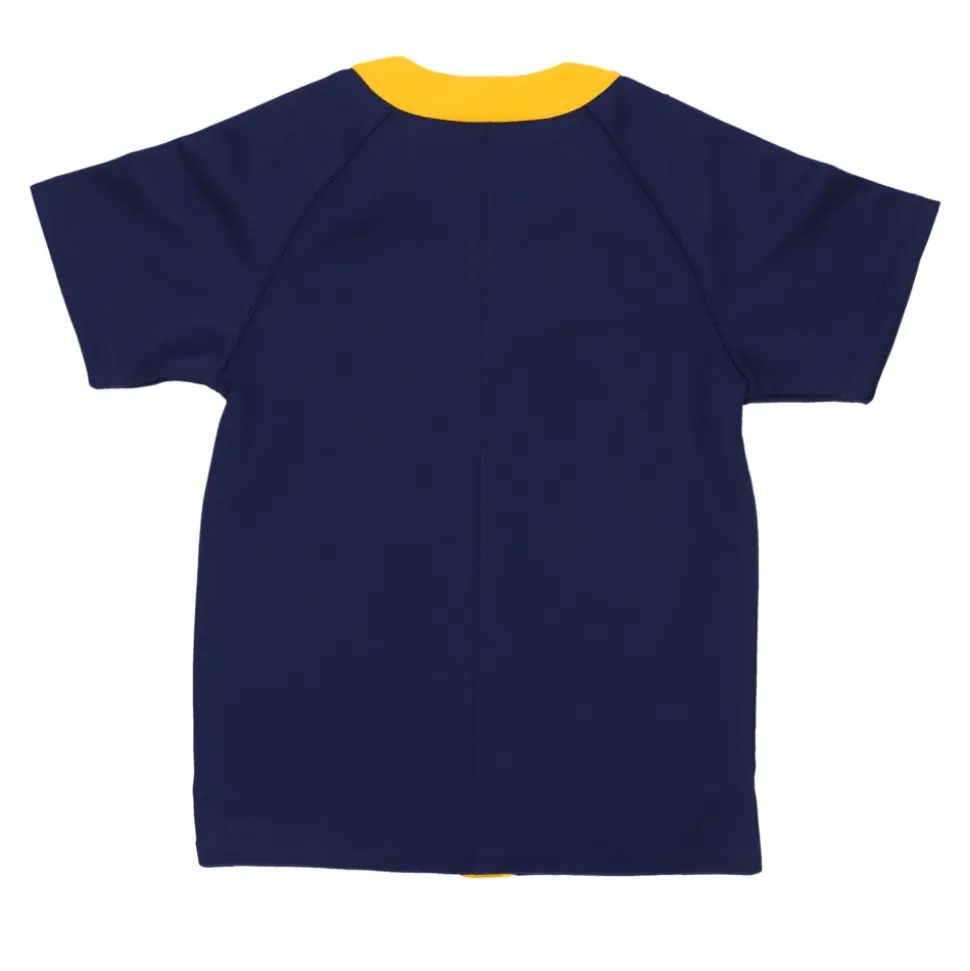 Basketbalshirt Donkerblauw/Geel