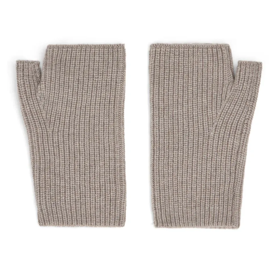 Beige handschoenen zonder vingers