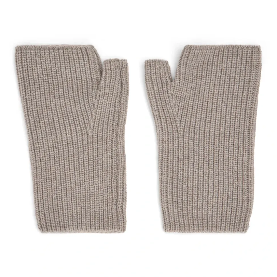 Beige handschoenen zonder vingers