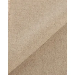 Beige Wol Kasjmier Sjaal met Franje
