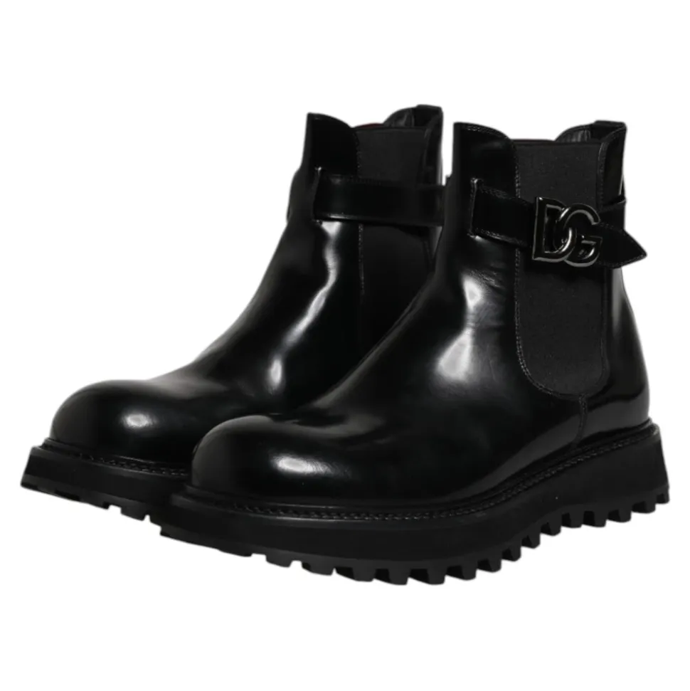 Belted Logo Chelsea Boots