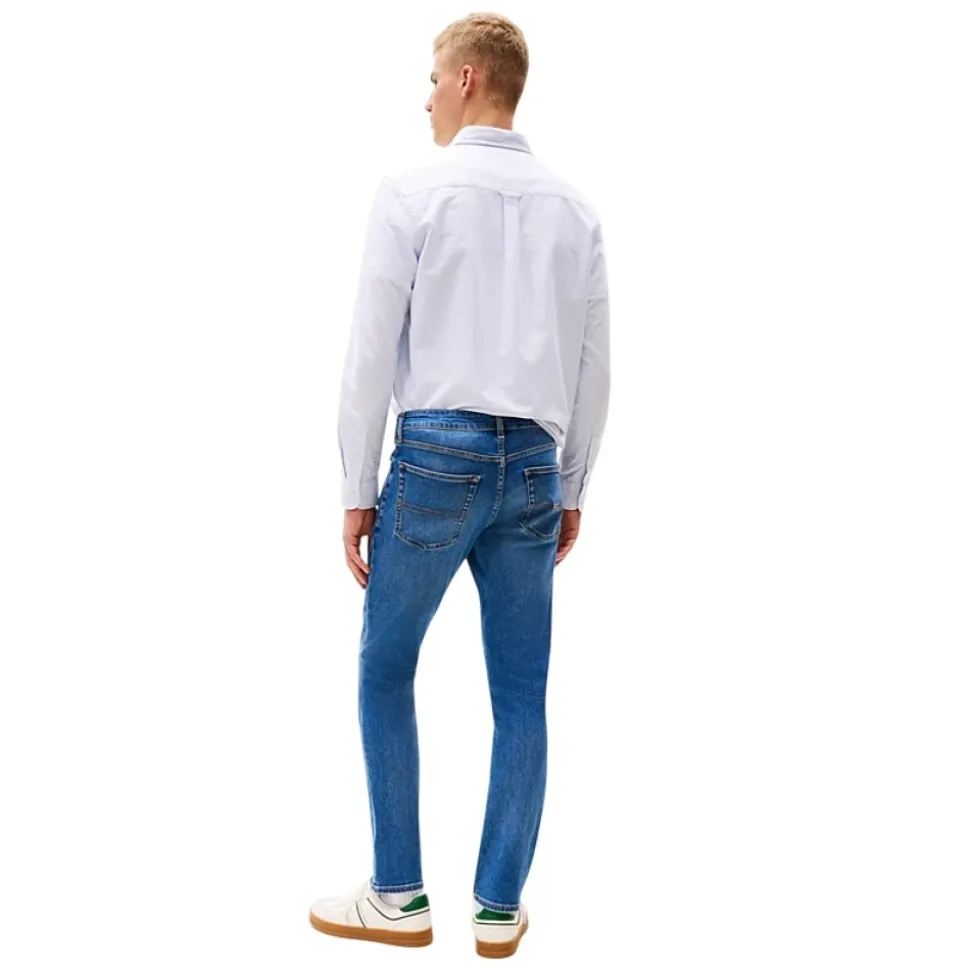 Blauwe Slim-Fit Geborduurde Jeans