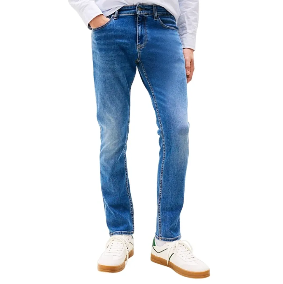 Blauwe Slim-Fit Geborduurde Jeans
