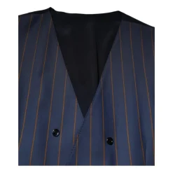 Blauwe Strepen Wol Vest Vest