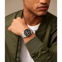 Blauwe Duik Drie-Wijzer Horloge