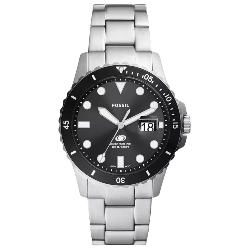 Blauwe Duik Drie-Wijzer Horloge