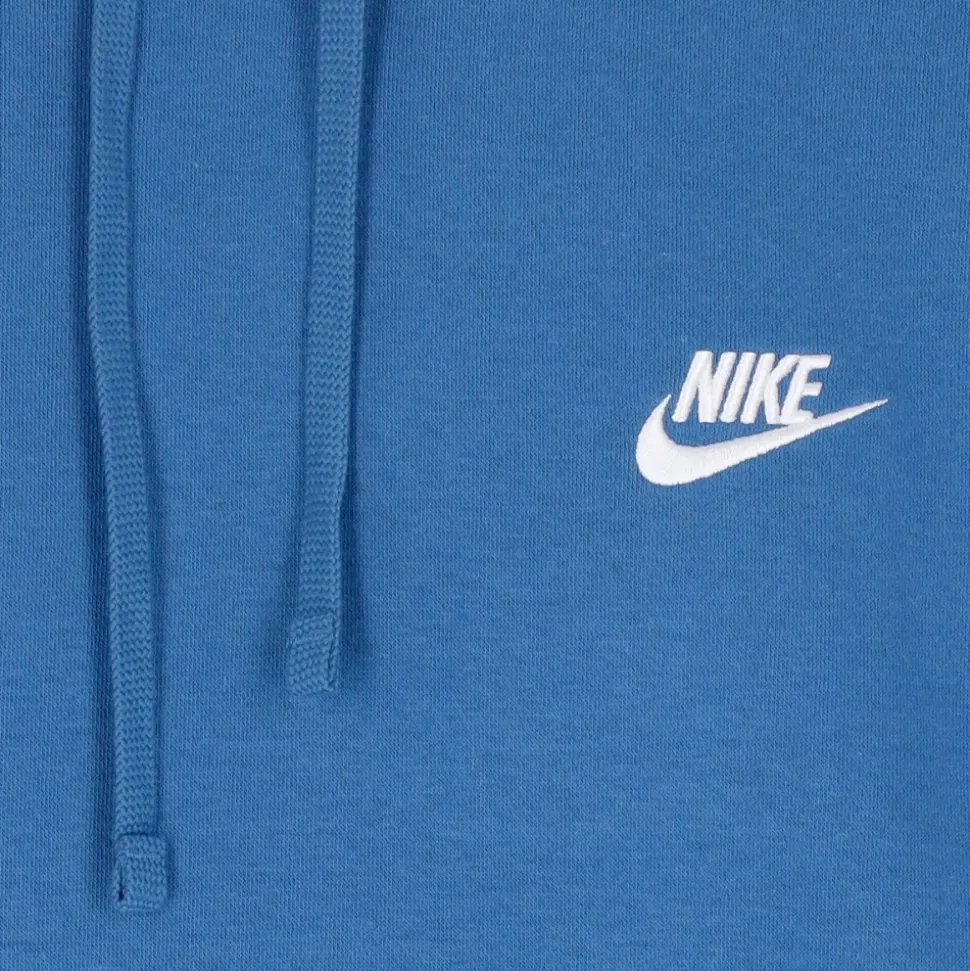 Blauwe Fleece Hoodie met Trekkoordcapuchon