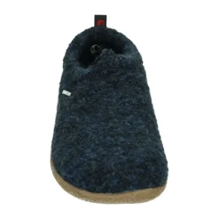 Blauwe Gesloten Pantoffels met Bontvoering