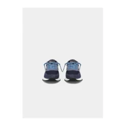 Blauwe lage sneakers met 3D-inzetstuk
