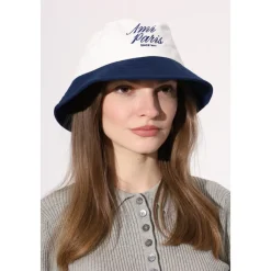 Blauw en Wit Tweekleurige Katoenen Pet