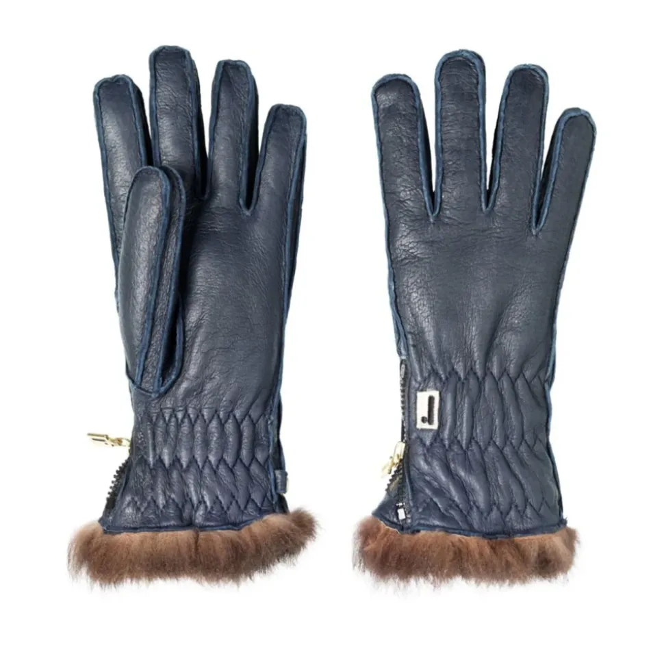 Blauwe Ski Peccary Handschoen