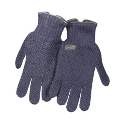 Blauwe wollen handschoen