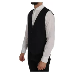 Blauw Gestreept Gilet