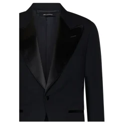 Blauw Wol Tuxedo Pak Single-Breasted