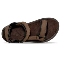 Bruine leren heren wandelsandalen