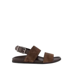 Bruine Suède Fussbett Sandalen