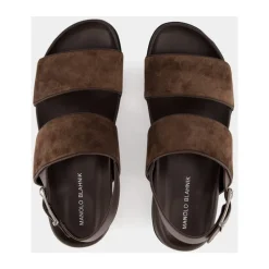 Bruine Suède Fussbett Sandalen