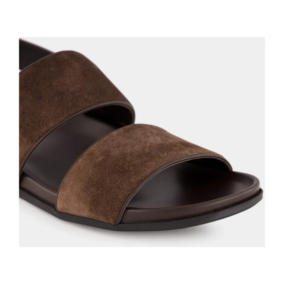 Bruine Suède Fussbett Sandalen