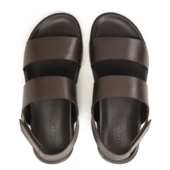 Bruin leren herensandalen