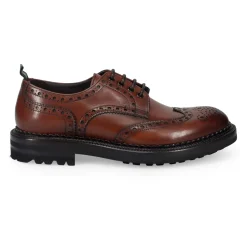 Bruin Leren Platte Schoenen Stijlvol Kwaliteit