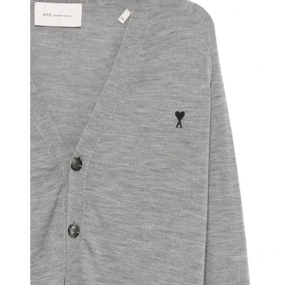 Button V-neck Cardigan