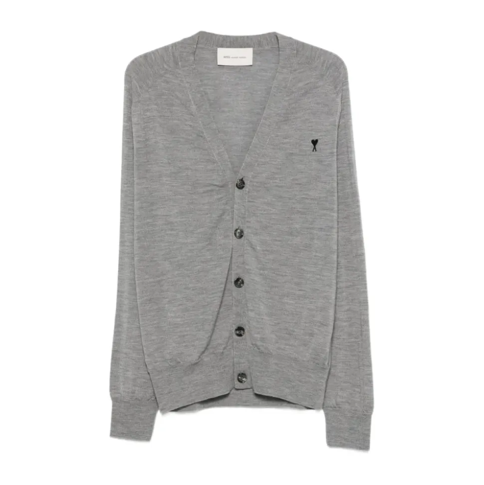Button V-neck Cardigan