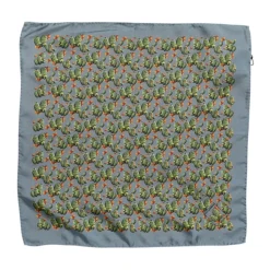 Cactus Print Zijden Foulard Sjaal
