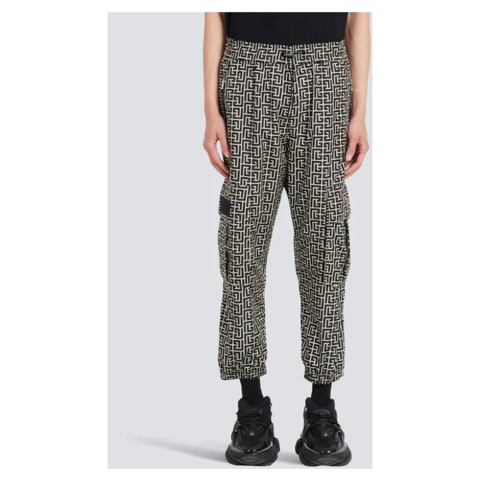 Cargo broek met monogram