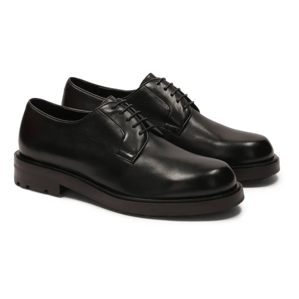 Casual zwarte derby halfschoenen