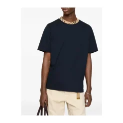 Check Trim Katoenen T-shirt