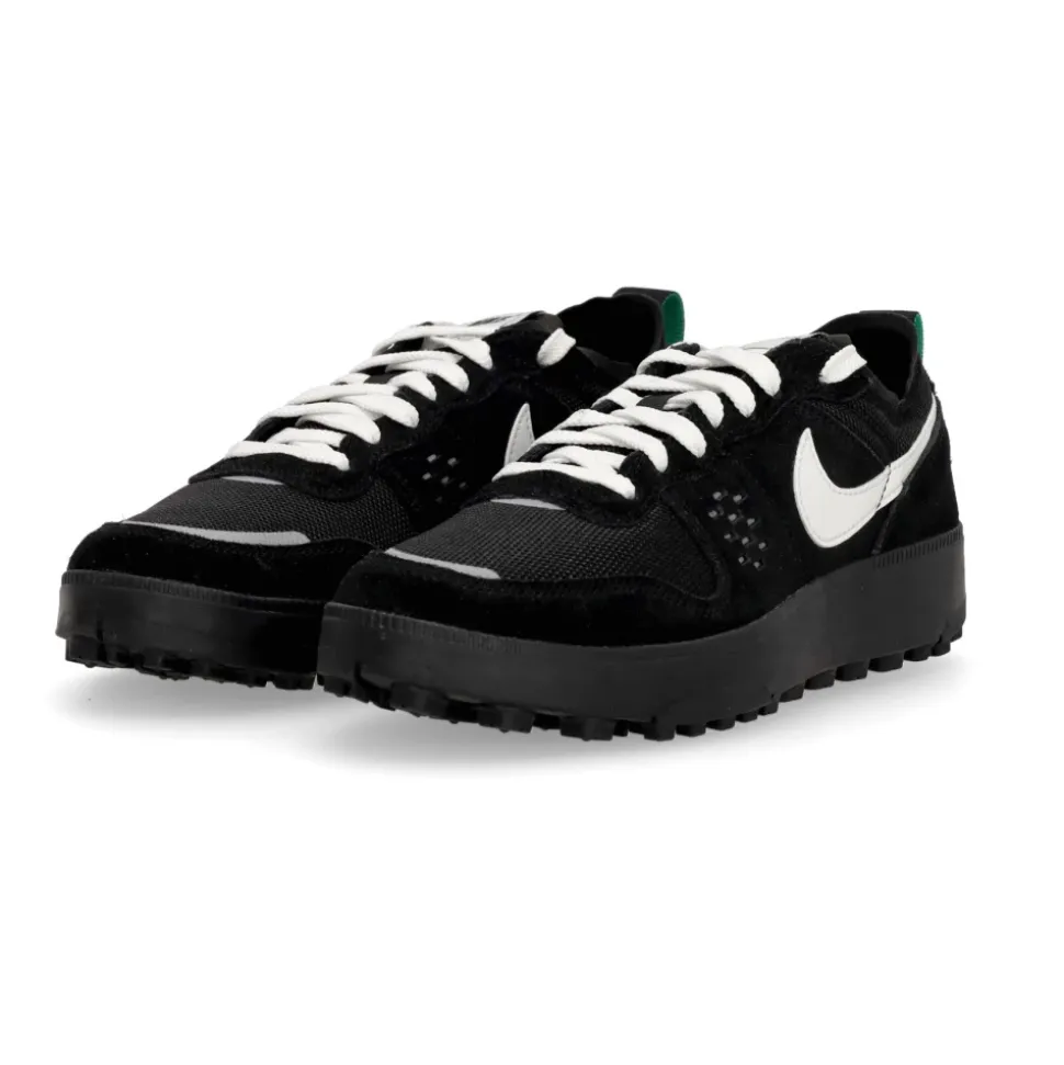 City Zwarte Sneakers met Groene Accenten