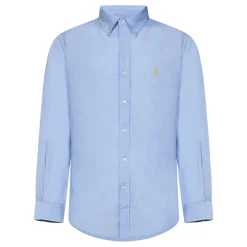 Clear Blue Linen Button-Down Shirt