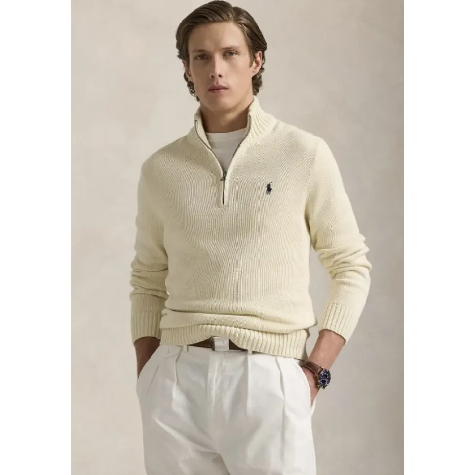 Cotton Quarter-Zip Jumper