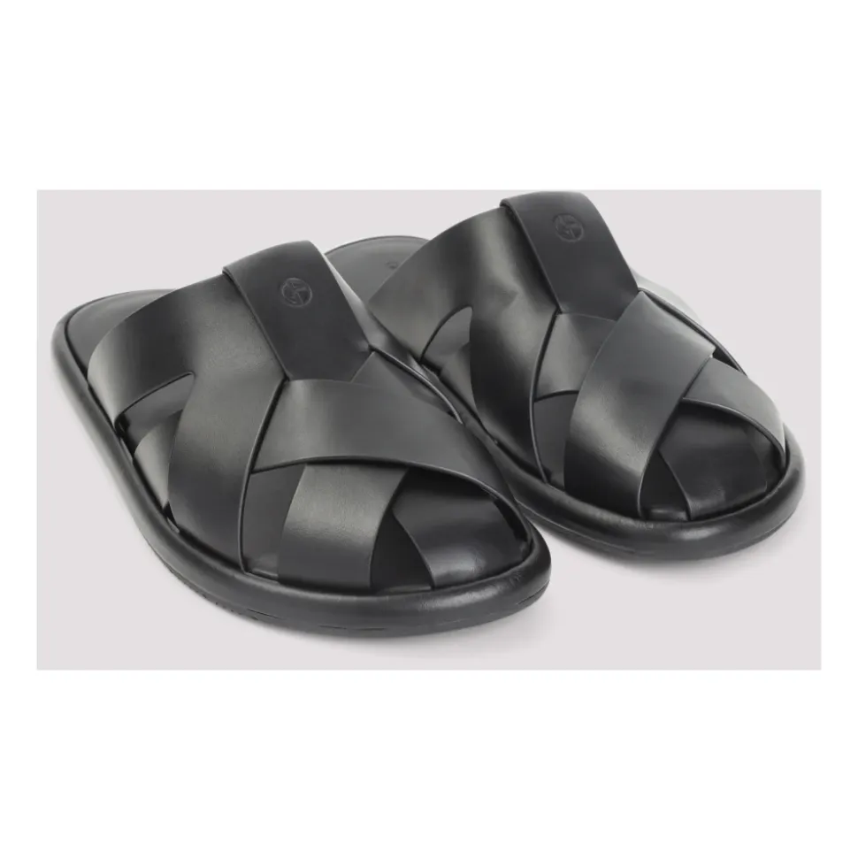 Cross-over Sandalen van Geborsteld Kalfsleer