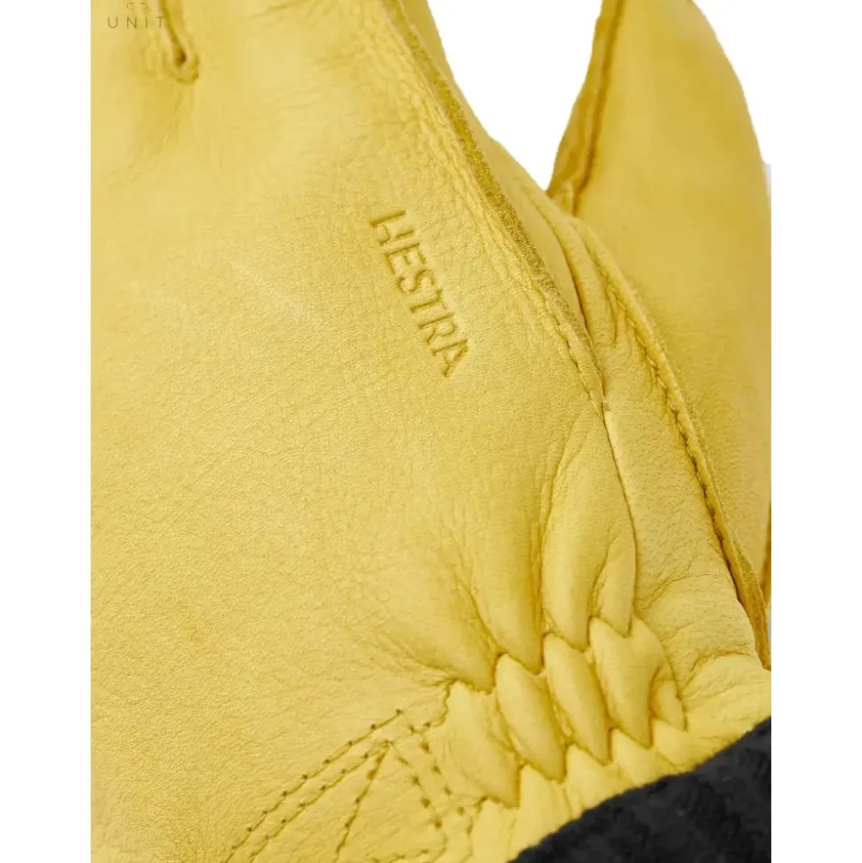 Deerskin Primaloft Rib Handschoenen, Geel