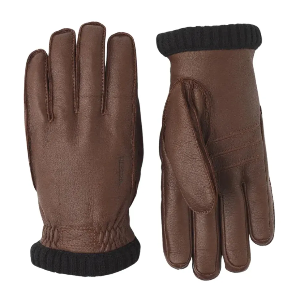 Deerskin Primaloft Rib Handschoen, Bruin