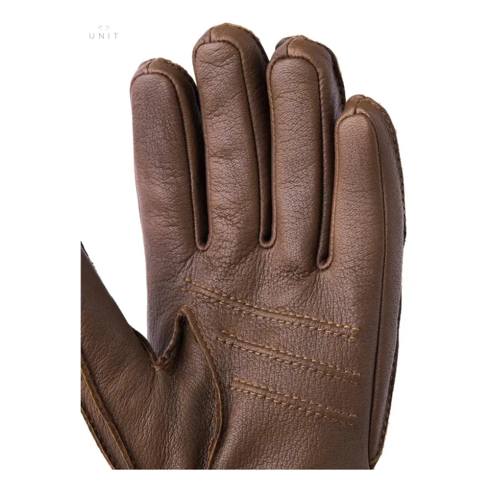 Deerskin Primaloft Rib Handschoen, Bruin