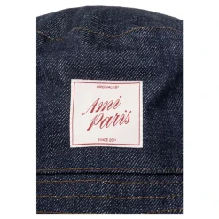 Denim Bucket Hat met Labeldetail