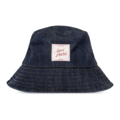 Denim Bucket Hat met Labeldetail