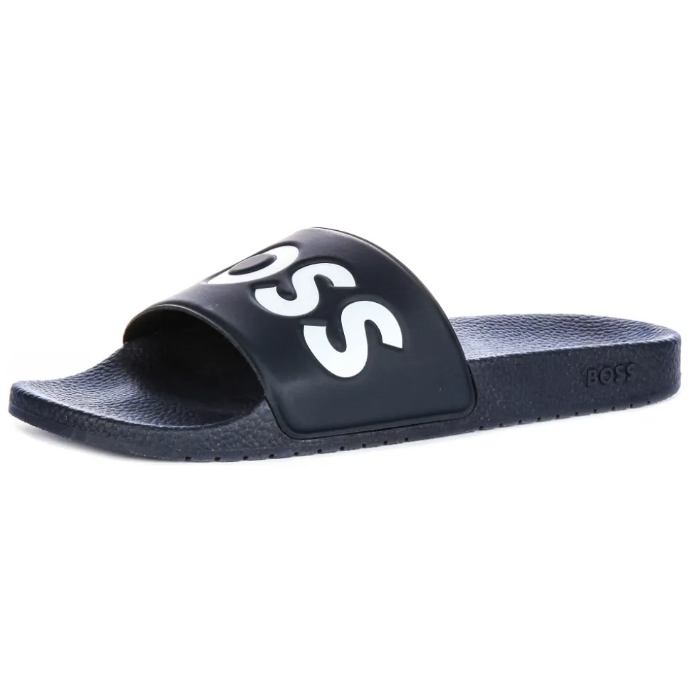 Donkerblauwe Slide Sandalen voor Heren