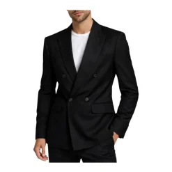 Double-Breasted Cady Blazer