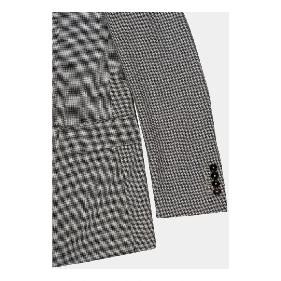 Double-breasted Houndstooth Wool Jacket