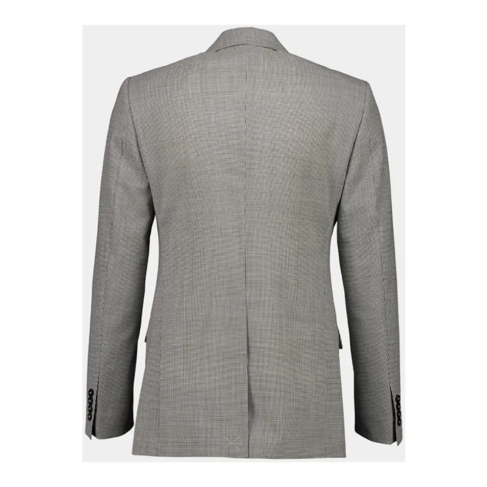 Double-breasted Houndstooth Wool Jacket