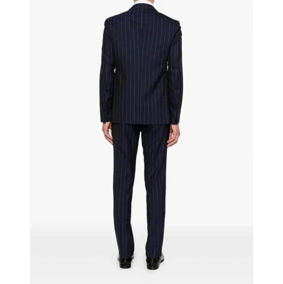 Double-Breasted Pinstripe Suit