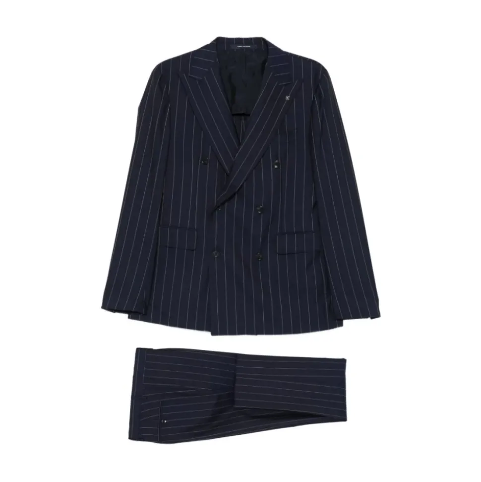 Double-Breasted Pinstripe Suit