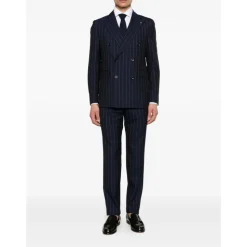 Double-Breasted Pinstripe Suit